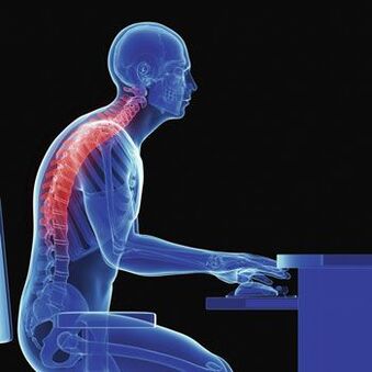 Sitting working at the computer is fraught with the occurrence of back pain