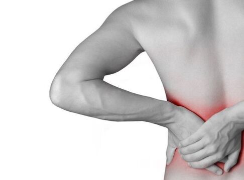 back pain in the lumbar region