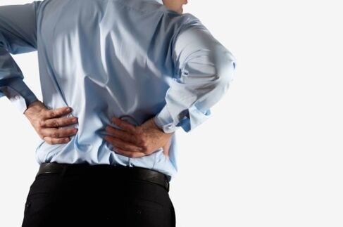 pain in the lower back in a man
